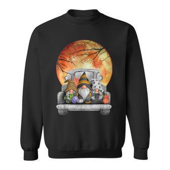 Harvest Fall Halloween Moon Gnomes Truck Bed Goth Cute Spook Sweatshirt - Seseable