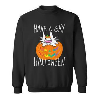 Have A Gay Halloween Men Women Sweatshirt Graphic Print Unisex - Thegiftio UK