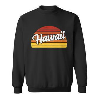 Hawaii Sunset Retro Vintage Graphic Design Printed Casual Daily Basic Sweatshirt - Thegiftio UK
