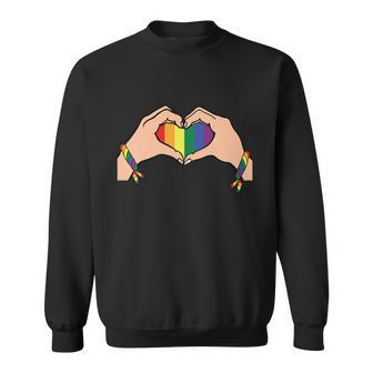 Heart Lgbt Gay Pride Lesbian Bisexual Ally Quote Sweatshirt - Monsterry DE