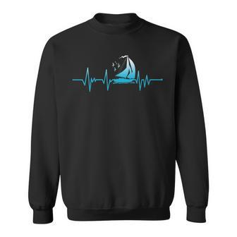 Heartbeat Sailing Funny Gifts Sailors Sweatshirt - Thegiftio UK