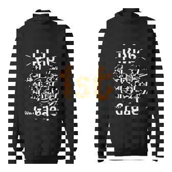Hello 1St Grade Leopard Back To School First Day Of School Sweatshirt - Monsterry