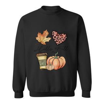 Hello Fall Pumpkin Thanksgiving Quote Sweatshirt - Monsterry CA