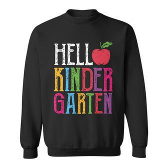 Hello Kindergarten Red Apple Back To School Sweatshirt - Monsterry UK