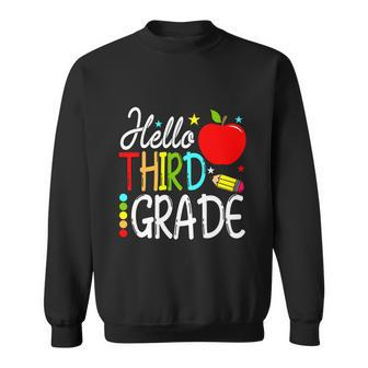 Hello Third Grade Back To School Teacher Sweatshirt - Monsterry