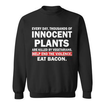Help End The Violence Eat Bacon Tshirt Sweatshirt - Monsterry DE