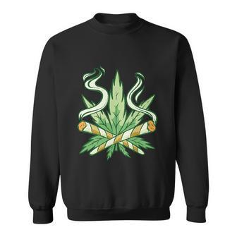 Hemp Leaf Cross Joint Sweatshirt - Monsterry AU