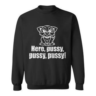 Here Pussy Pussy Pussy Cat Sweatshirt - Monsterry