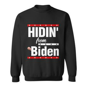 Hidin From Biden Shirt Creepy Joe Trump Campaign Gift Sweatshirt - Monsterry DE