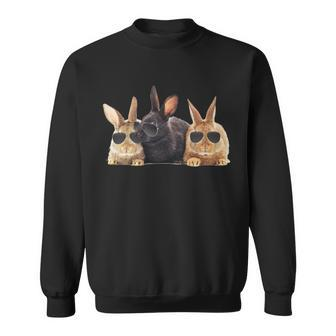 Hipster Cool Rabbit Tshirt Sweatshirt - Monsterry UK