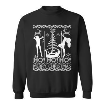 Ho Ho Ho Strippers X-Mas Ugly Christmas Sweater Tshirt Sweatshirt - Monsterry