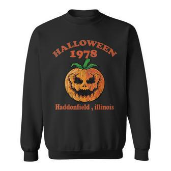 Holiday Spooky Scary Pumpkin Haddonfield Halloween 1978 Men Women Sweatshirt Graphic Print Unisex - Thegiftio UK