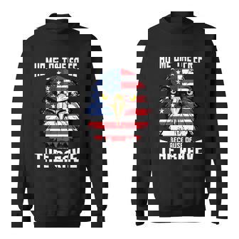 Home Of The Free Because Of The Brave Bald Eagle Graphic Design Printed Casual Daily Basic Sweatshirt - Thegiftio