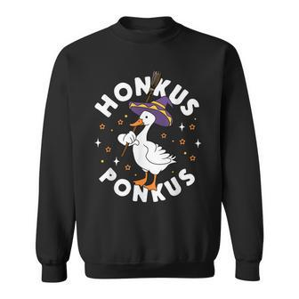 Honkus Ponkus Halloween Witch Hocus Duck Goose Funny Parody Sweatshirt - Seseable