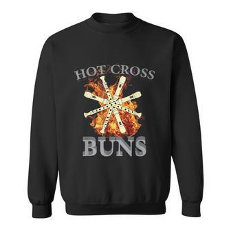 Hot Cross Buns Funny Trendy Hot Cross Buns Graphic Design Printed Casual Daily Basic Sweatshirt - Thegiftio UK