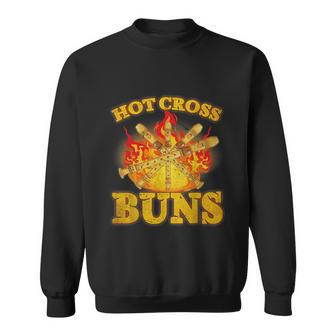 Hot Cross Buns Funny Trendy Hot Cross Buns Graphic Design Printed Casual Daily Basic V2 Sweatshirt - Thegiftio UK
