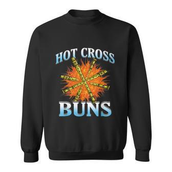 Hot Cross Buns Funny Trendy Hot Cross Buns Graphic Design Printed Casual Daily Basic V3 Sweatshirt - Thegiftio UK