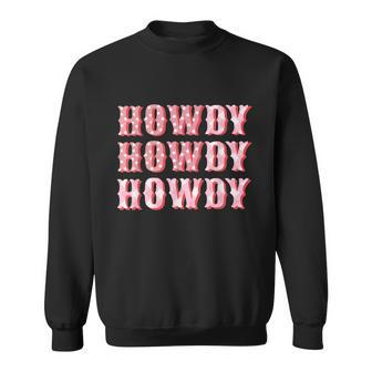Howdy Cowgirl Boots Bling Women Cute Western Country Sweatshirt - Monsterry