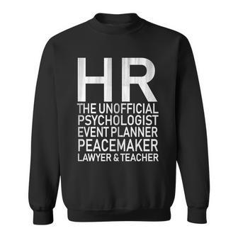 Hr The Unofficial Psychologist Graphic Design Printed Casual Daily Basic Sweatshirt - Thegiftio UK