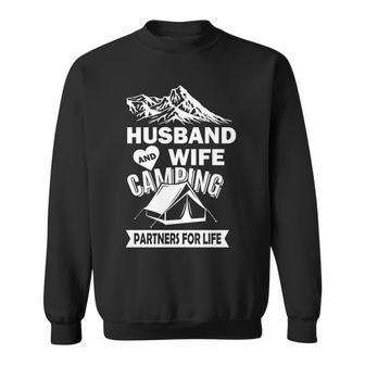 Husband And Wife Camping Partners For Life Tshirt Sweatshirt - Monsterry
