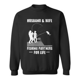 Husband And Wife - Fishing Partners Sweatshirt - Seseable