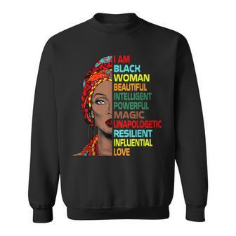 I Am Black Woman Black History Month Melanin African Women V2 Sweatshirt - Seseable