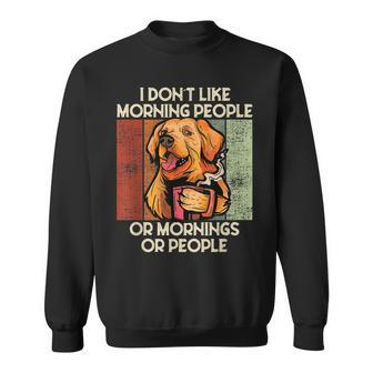 I Hate Morning People And Mornings And People Coffee Dog Sweatshirt - Thegiftio UK