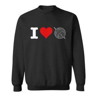 I Heart Love Crochet Funny Crocheting Gift Sweatshirt - Monsterry