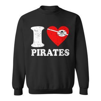 I Heart Pirates Tshirt Sweatshirt - Monsterry