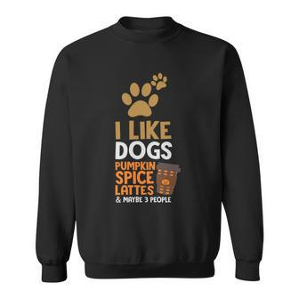I Like Dogs Pumpkin Spice Halloween Day Retro Halloween Sweatshirt - Thegiftio UK