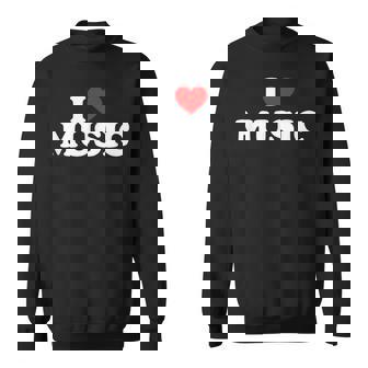 I Love Music Music Lover I Heart Music Men Women Sweatshirt Graphic Print Unisex - Thegiftio