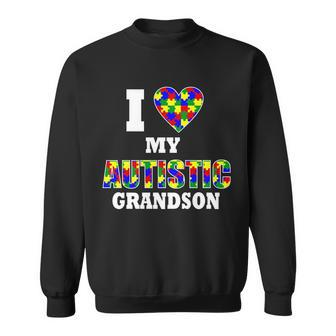I Love My Autistic Grandson Autism Tshirt Sweatshirt - Monsterry