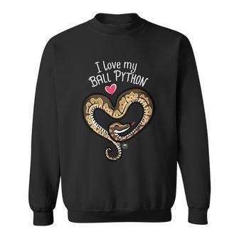 I Love My Ball Python Snake Graphic Design Printed Casual Daily Basic Sweatshirt - Thegiftio UK