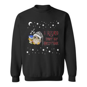 I Read Past My Bedtime Owl Reading Book Bookworm Sweatshirt - Thegiftio UK