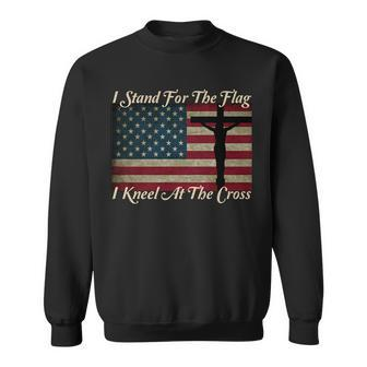 I Stand For The Flag And Kneel For The Cross Tshirt Sweatshirt - Monsterry AU