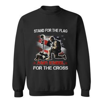 I Stand For The Flag I Kneel At The Cross Gift Sweatshirt - Thegiftio UK