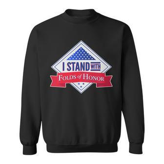 I Stand With Folds Of Honor Sweatshirt - Monsterry DE
