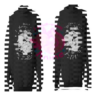 I Watch A Lotl Anime Cute Axolotl Kawaii Anime Lover Men Women Sweatshirt Graphic Print Unisex - Thegiftio