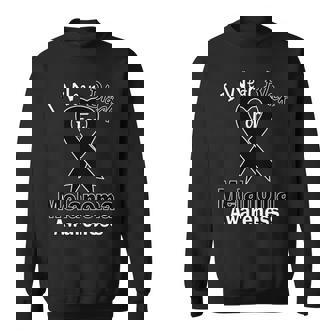 I Wear Black For Melanoma Awareness T-Shirt Graphic Design Printed Casual Daily Basic Sweatshirt - Thegiftio