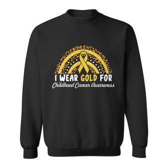 I Wear Gold For Childhood Cancer Awareness Sweatshirt - Monsterry AU