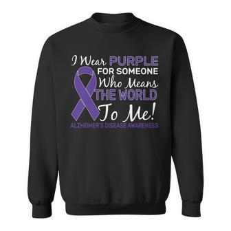 I Wear Purple Alzheimers Disease Awareness Tshirt Sweatshirt - Monsterry CA