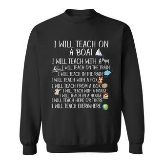 I Will Teach On A Boat Graphic Design Printed Casual Daily Basic Sweatshirt - Thegiftio UK