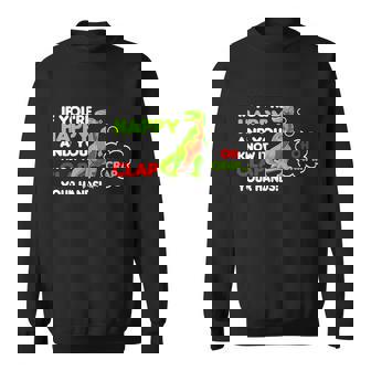 If Youre Happy And You Know It Clap Your Hands T-Rex Graphic Design Printed Casual Daily Basic Sweatshirt - Thegiftio