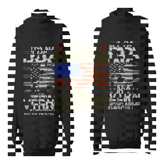 Im A Dad Papa And Veteran Fathers Day Funny Retro Sweatshirt - Monsterry