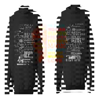 Im Black Women Beautiful Intelligent Melanin Afro Queen Sweatshirt - Thegiftio