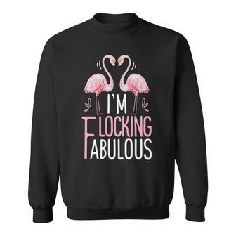 Im Flocking Fabulous Pink Flamingo Sweatshirt - Thegiftio UK