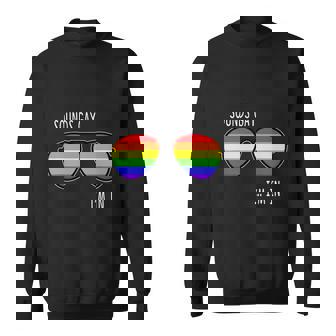 Im In Funny Lgbt Pride Rainbow Sunglasses Pride Month Sweatshirt - Thegiftio