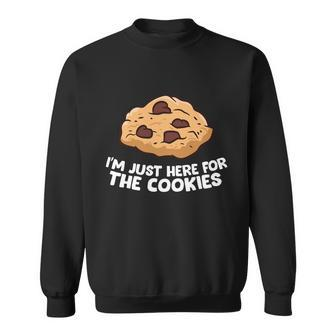 Im Just Here For The Cookies Funny Christmas Cookies Gift Sweatshirt - Thegiftio UK