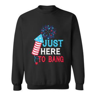 Im Just Here To Bang Funny 4Th July American Flag Sweatshirt - Monsterry DE