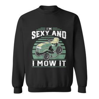 Im Sexy And I Mow It Funny Riding Mower Mowing Gift For Dad Tshirt Sweatshirt - Monsterry CA